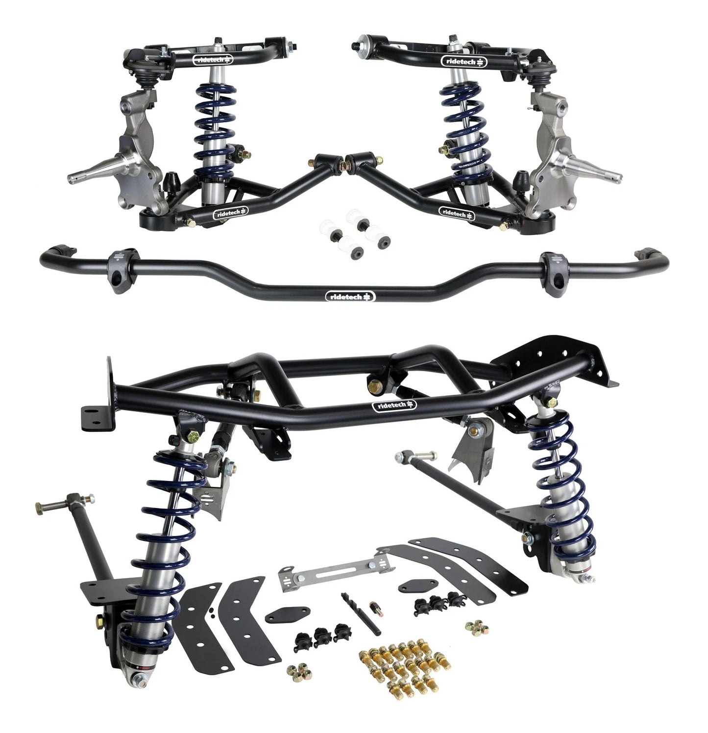 Ridetech 11160202 FR/RR HQ Coilover Suspension System for 67-69 Camaro/Firebird