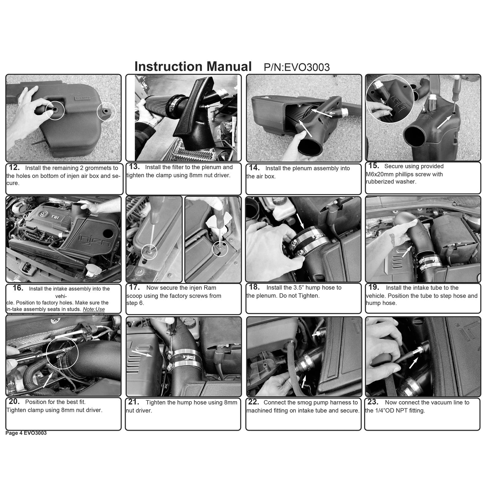 Injen Evolution Cold Air Intake System | Volkswagen Golf / Audi A3 / S3 / GTI / Golf R / e-Golf / Audi TT (09-23) (EVO3003)