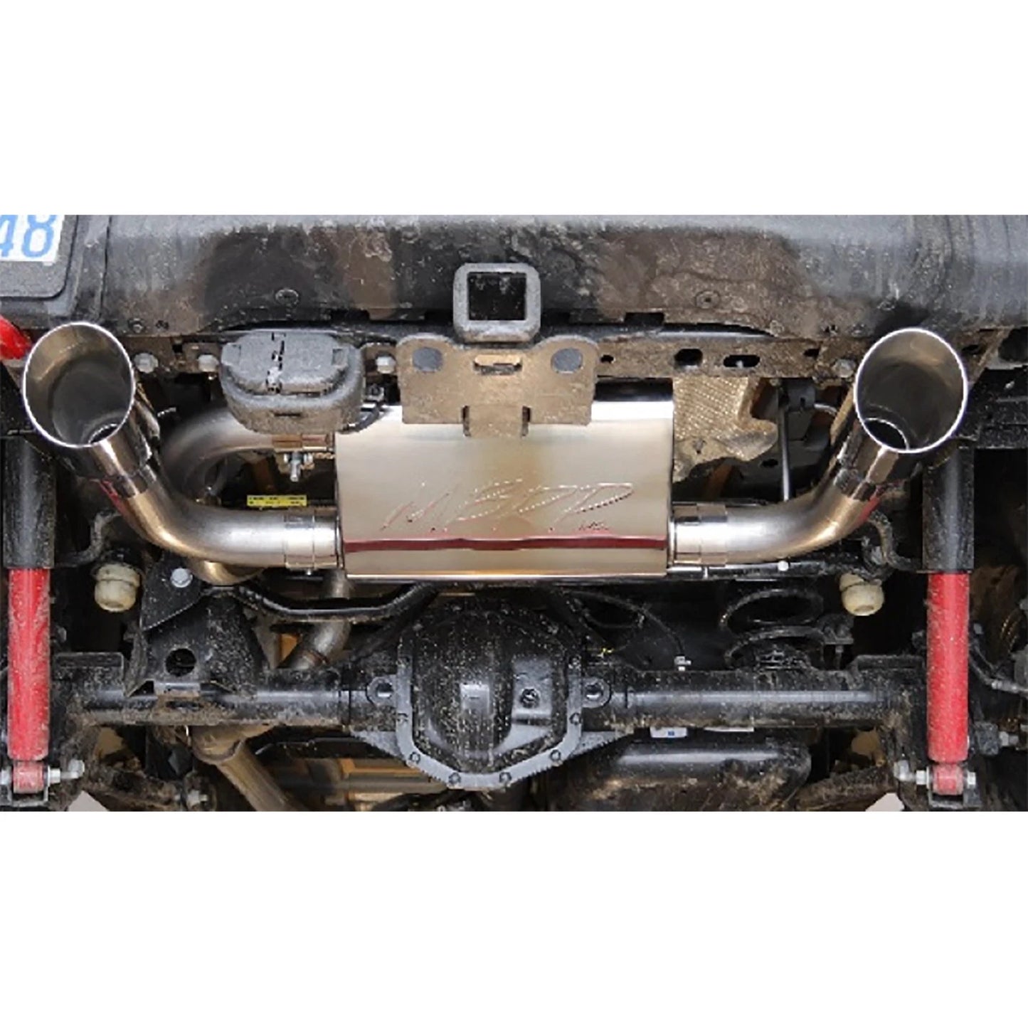 MBRP 2.5in Dual Rear Exit T409 Axle-Back Exhaust System | Jeep Wrangler JL 3.6L V6 (18+) (S5529409)