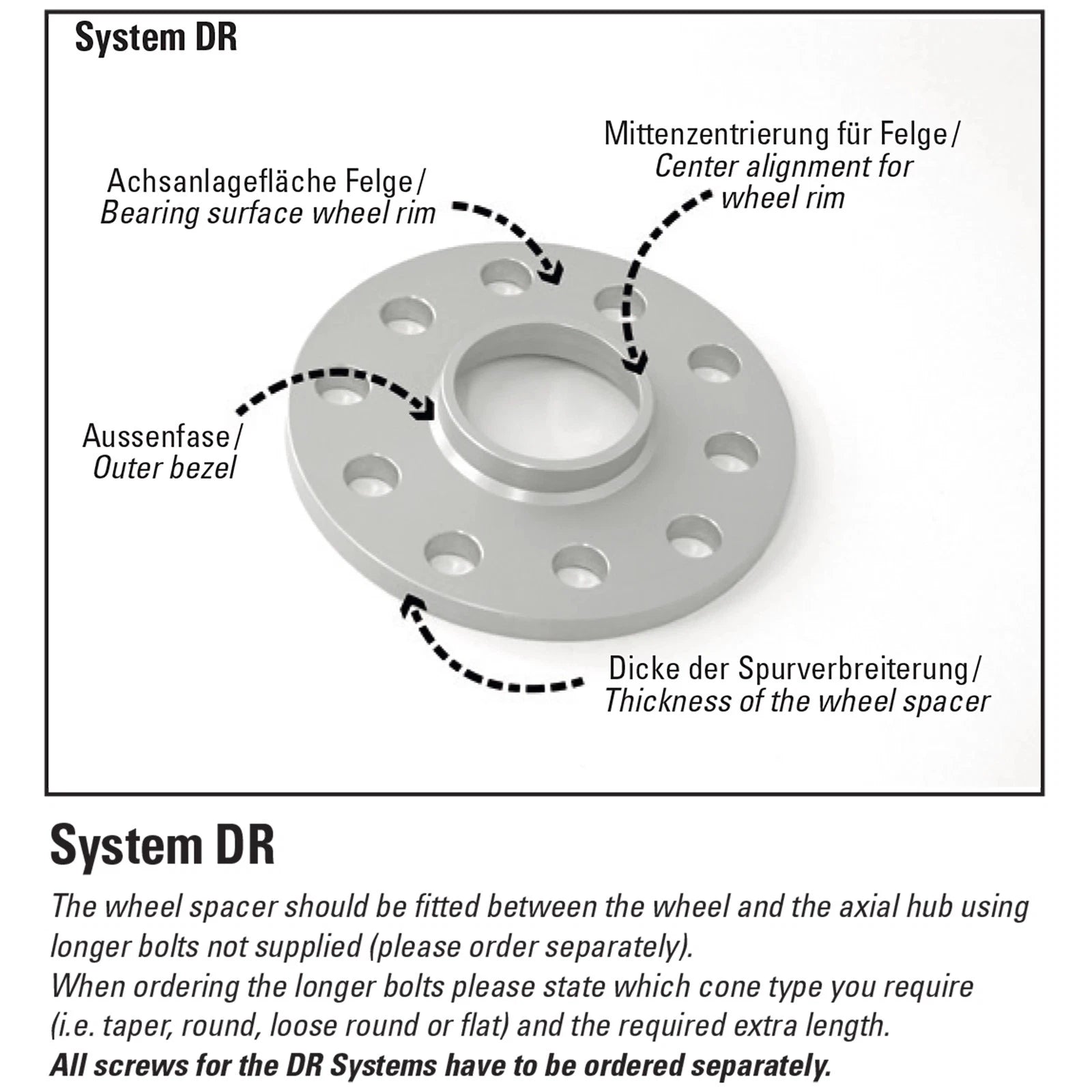 H&R 3655665SW DR Front or Rear Black 18 mm Wheel Spacers Kit for 12-24 Mercedes