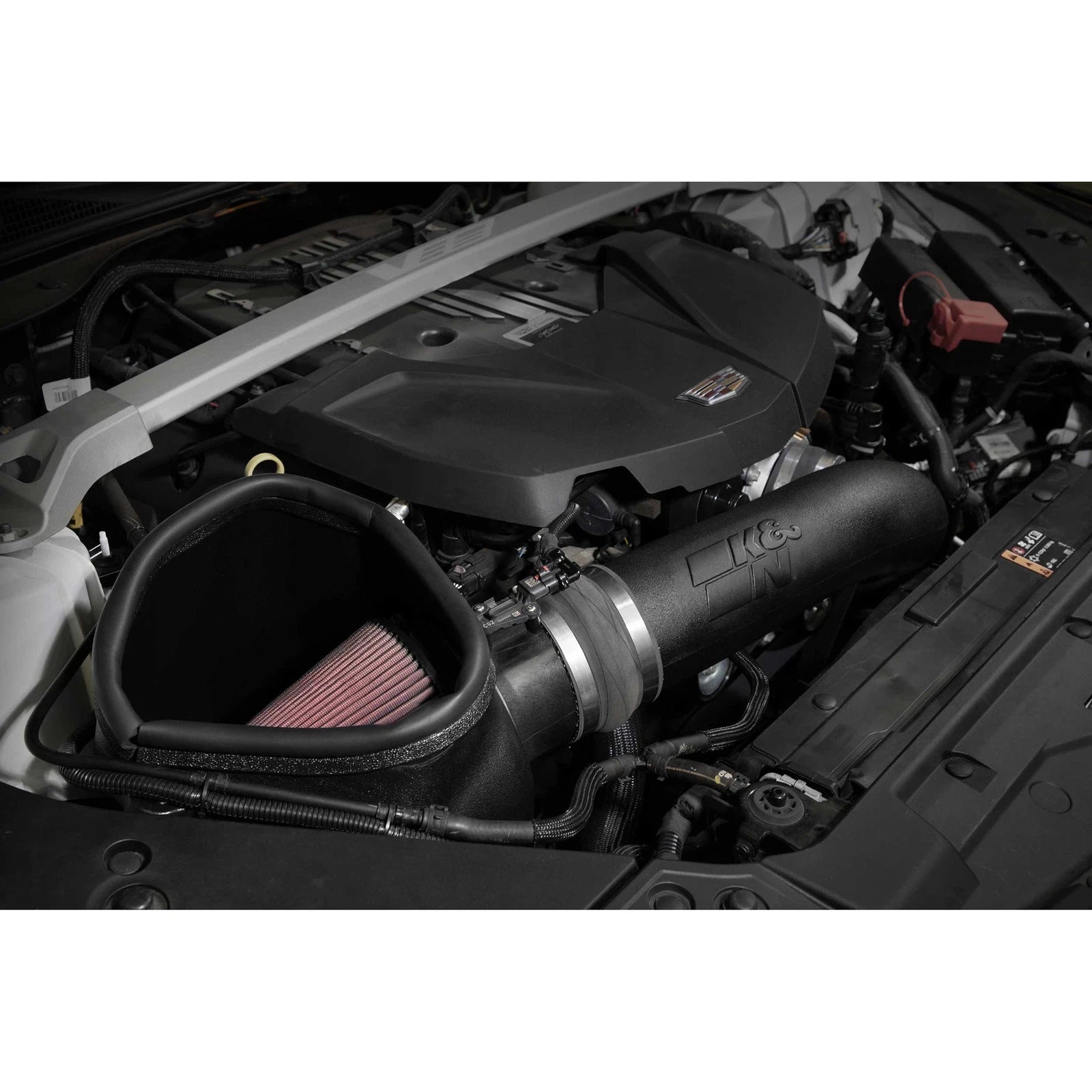 K&N 63-3121 Performance High Flow Cold Air Intake for 22-25 Cadillac CT5 6.2L V8