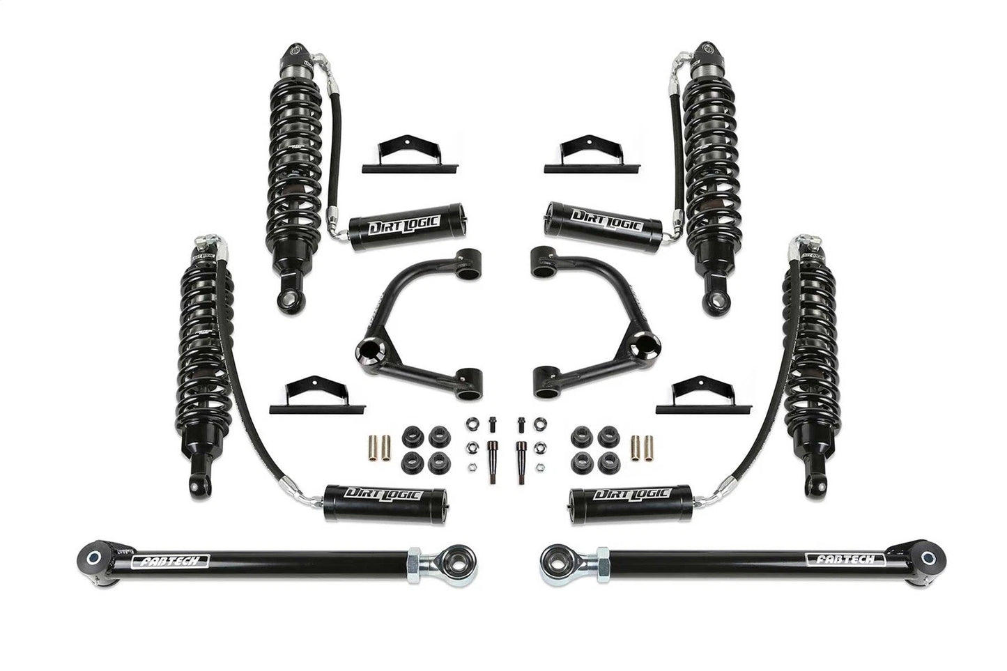 Fabtech 21-22 Ford Bronco 4-Door Non-Bilstein 4WD 4in UCA Kit w/Uniball & Resi Coilovers