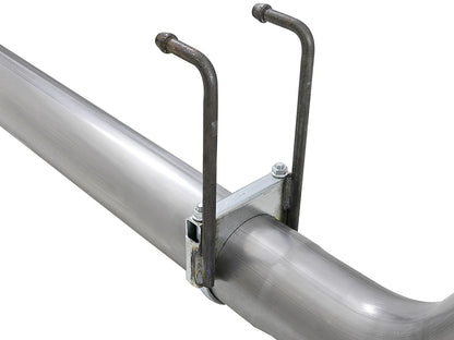 aFe Rebel XD 4in SS DPF-Back Exhaust w/ Dual Black Tips | Ford Diesel V8 6.7L (17-18) (49-43102-B)