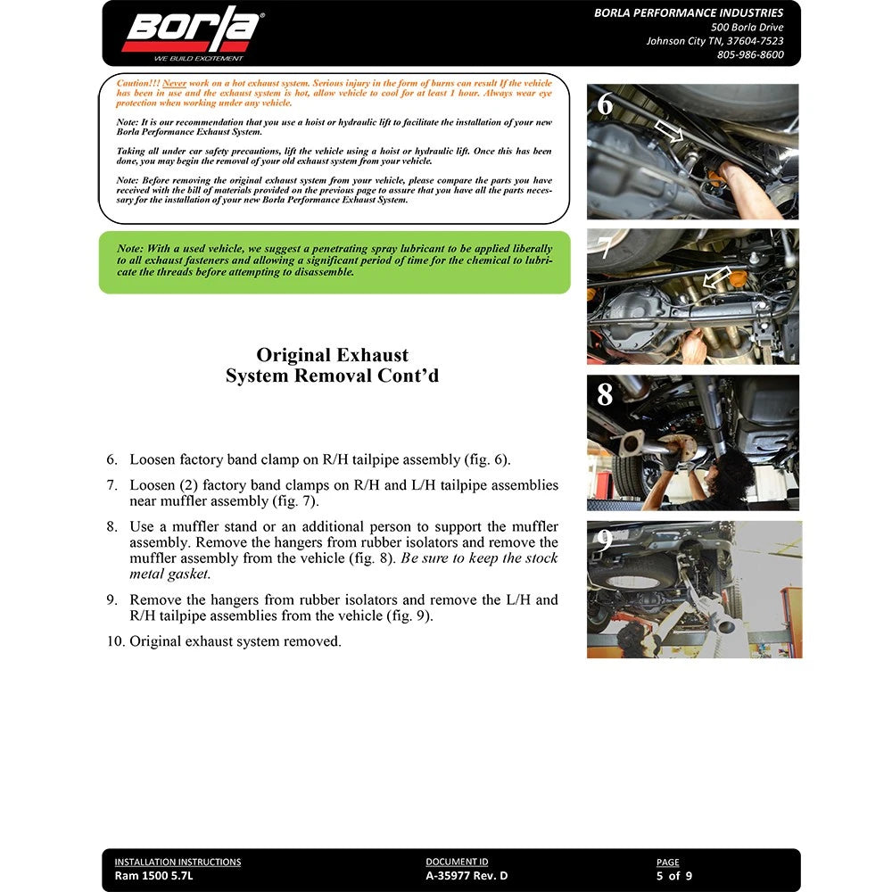 Borla Cat-Back Exhaust System - Touring | Multiple Fitments (140758)