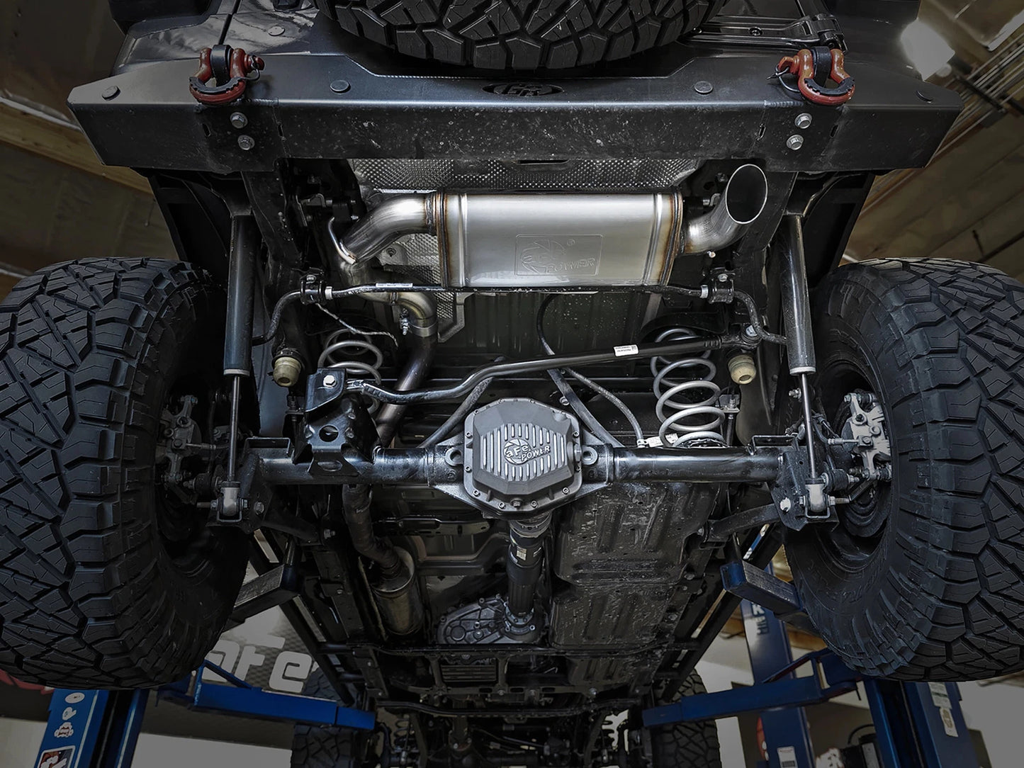 aFe 3in 409 Stainless Steel Axle-Back Hi-Tuck Exhaust System | Jeep Wrangler JL 18-20 (49-48080)