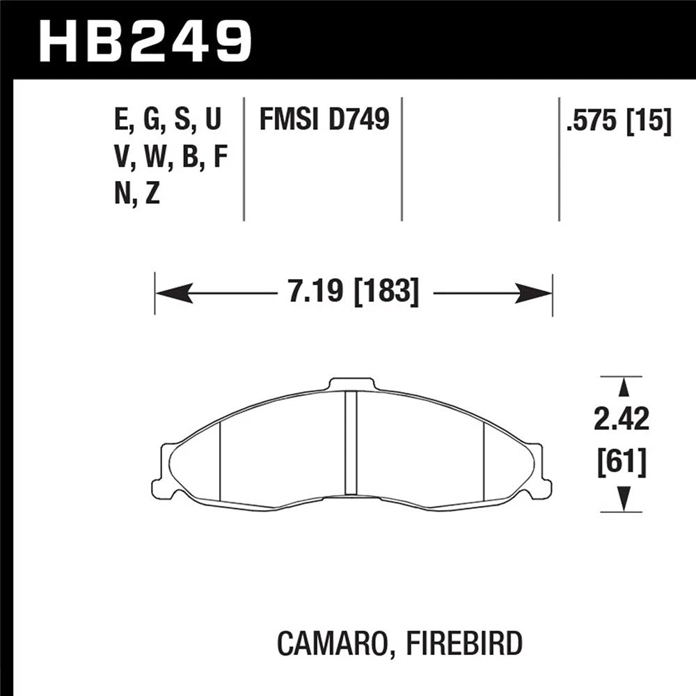 Hawk HPS Street Brake Pads | HB249F.575