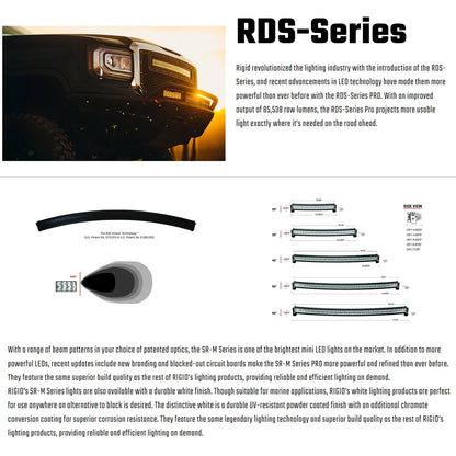 Rigid Industries Rigid RDS-Series Pro Light Bar - Spot / 20in / Black Housing (RIG882213)