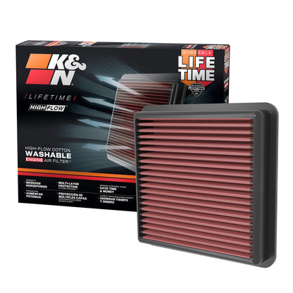 K&N 33-5118 Performance Air Filter for 2020-2023 i30 / 2021-23 Elantra 1.6L 2.0L
