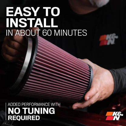 K&N Performance Air Intake System | Ford F-150 (18-24) 3.3L V6 (77-2619KC)