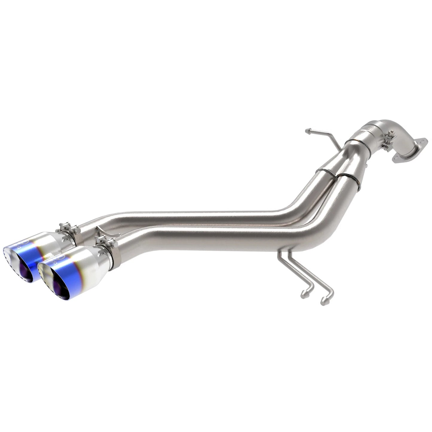 aFe Takeda 2-1/2in SS Axle-Back Exhaust w/ Blue Flame Tips | Veloster Turbo (13-17) (49-37019-L)