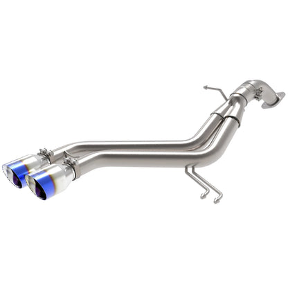 aFe Takeda 2-1/2in SS Axle-Back Exhaust w/ Blue Flame Tips | Veloster Turbo (13-17) (49-37019-L)