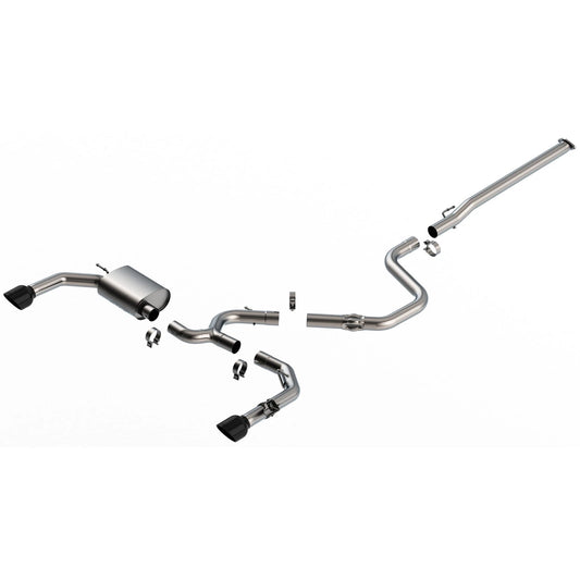 Borla ATAK Black Chrome Cat-Back Exhaust | Hyundai Elantra N (22-23) 2.0L Turbo (140925BC)