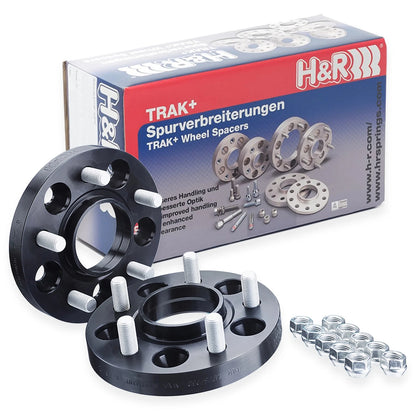 H&R 6075640SW DRM Black 30 mm Wheel Spacers Kit Set Pair for 17-21 Civic Type R