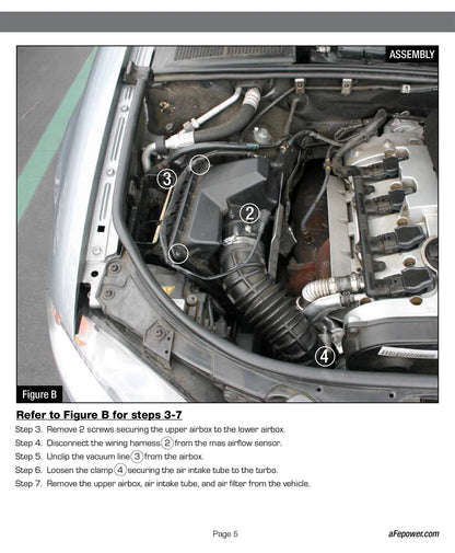 aFe Magnum FORCE Stage-2 Cold Air Intake System w/ Pro 5R Filter | Audi A4 2.0T (06-08) (54-11722)
