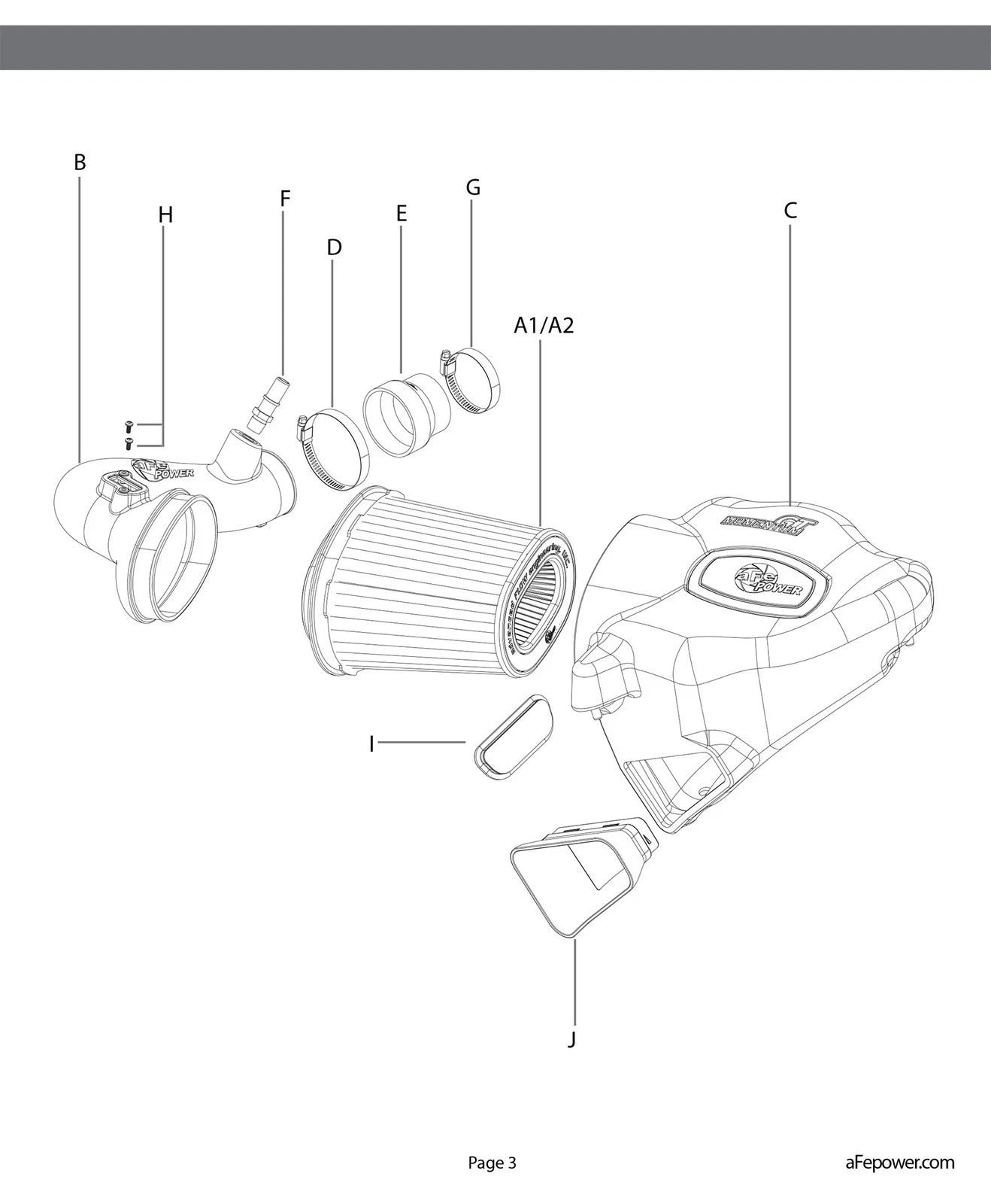 aFe Momentum GT Pro 5R Intake System | Chevrolet Camaro I4 2.0L (16-17) (54-74212)
