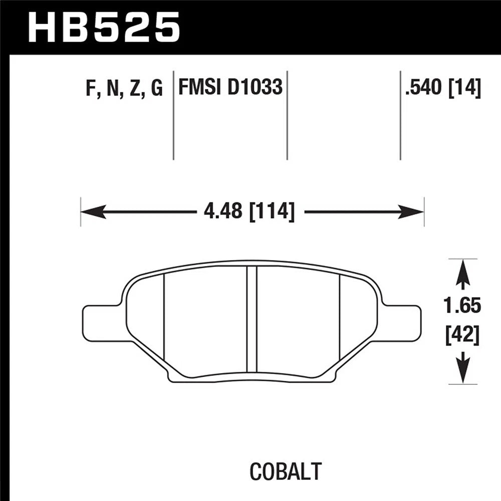 Hawk Performance Street Brake Pads (HB525F.540)