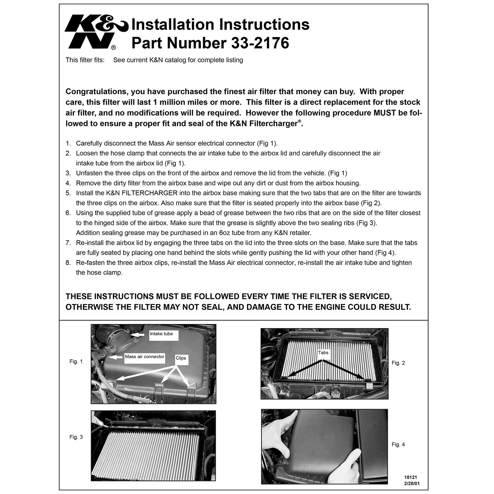 K&N Engineering Replacement Air Filter | Volvo S60/XC70/V70/S80 (00-08) (33-2176)