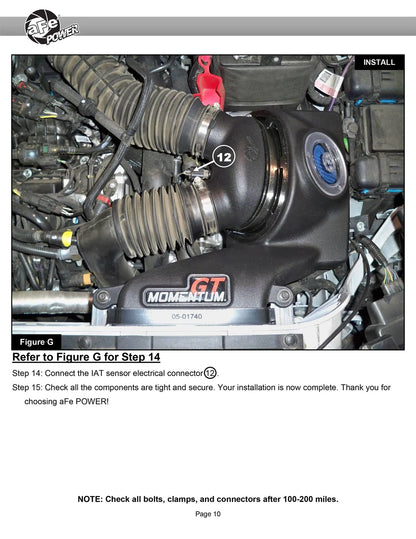 aFe Momentum GT Cold Air Intake w/ Pro DRY S Filter | Ford Edge ST V6 2.7L EcoBoost (19-23) (50-70094D)