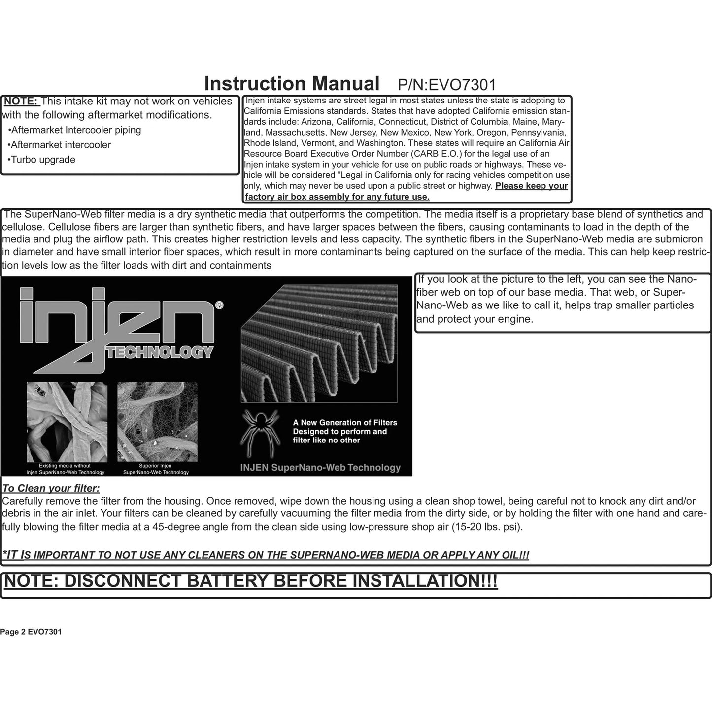 Injen Evolution Intake | Chevrolet Camaro SS (16-26) (EVO7301)