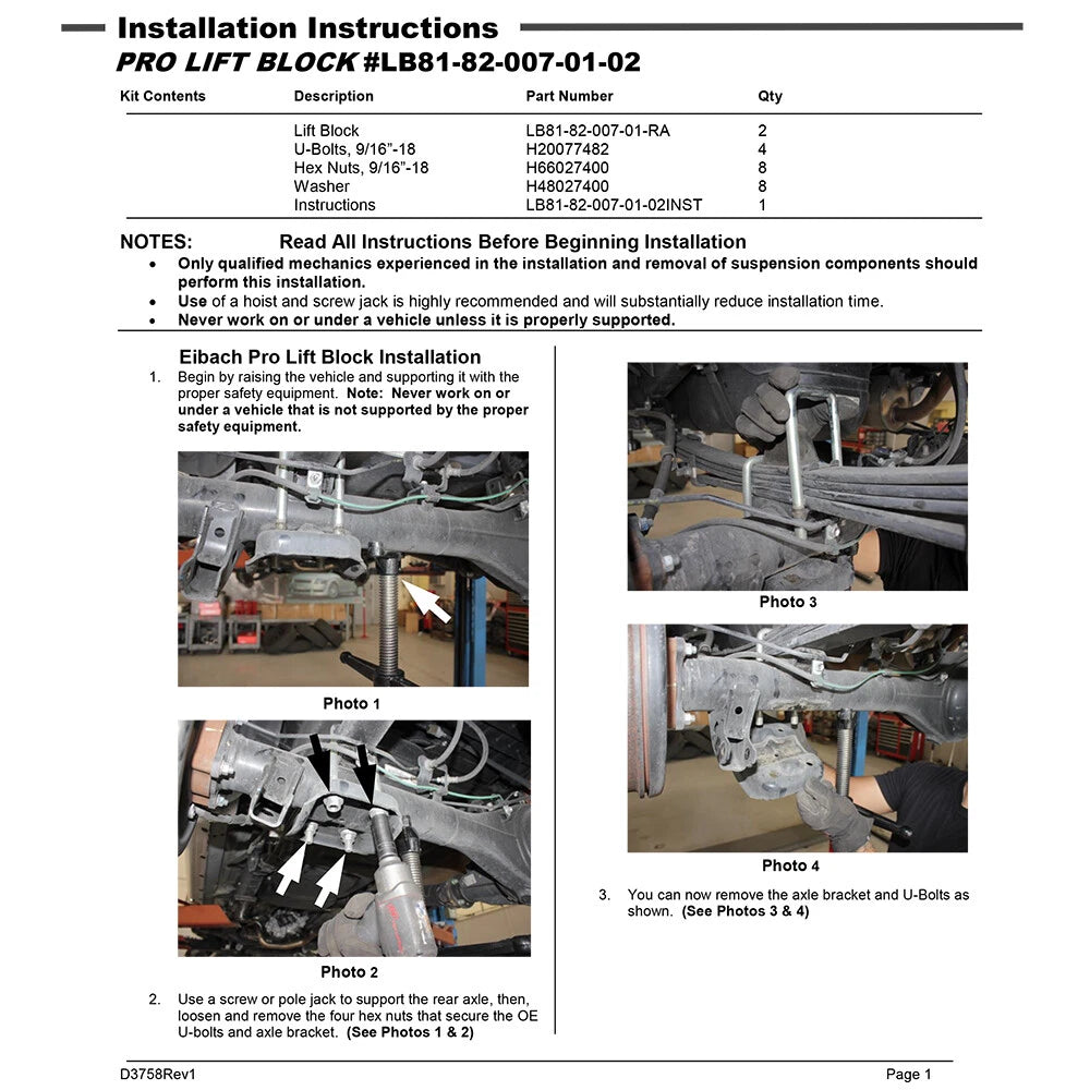 Eibach Pro-Truck Lift Kit for 2020 Toyota Tacoma TRD Pro Double Cab 3.5L V6 4WD