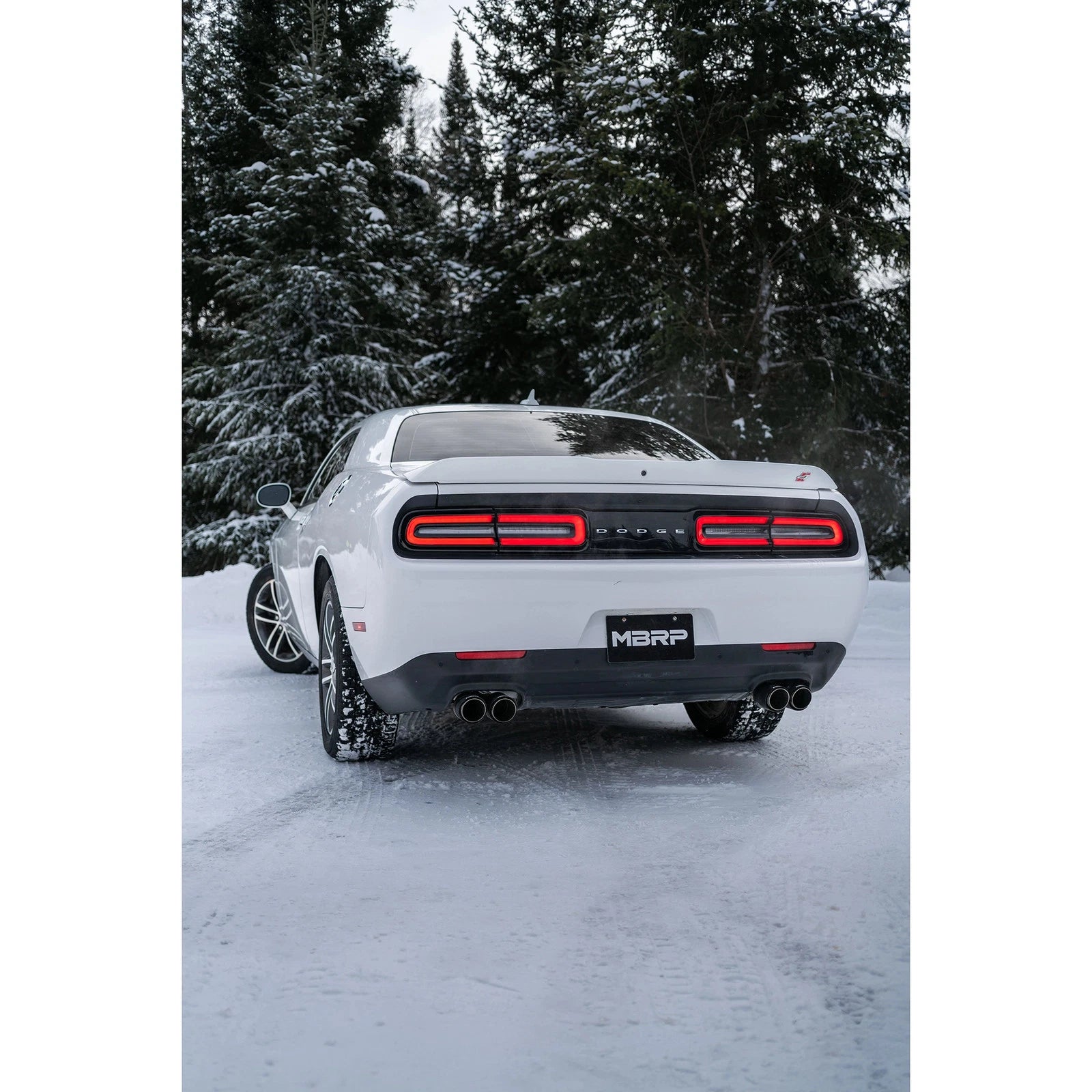 MBRP 2.5in Quad Split Rear Exit Cat-Back | Dodge Challenger 15-23 (S71113CF)