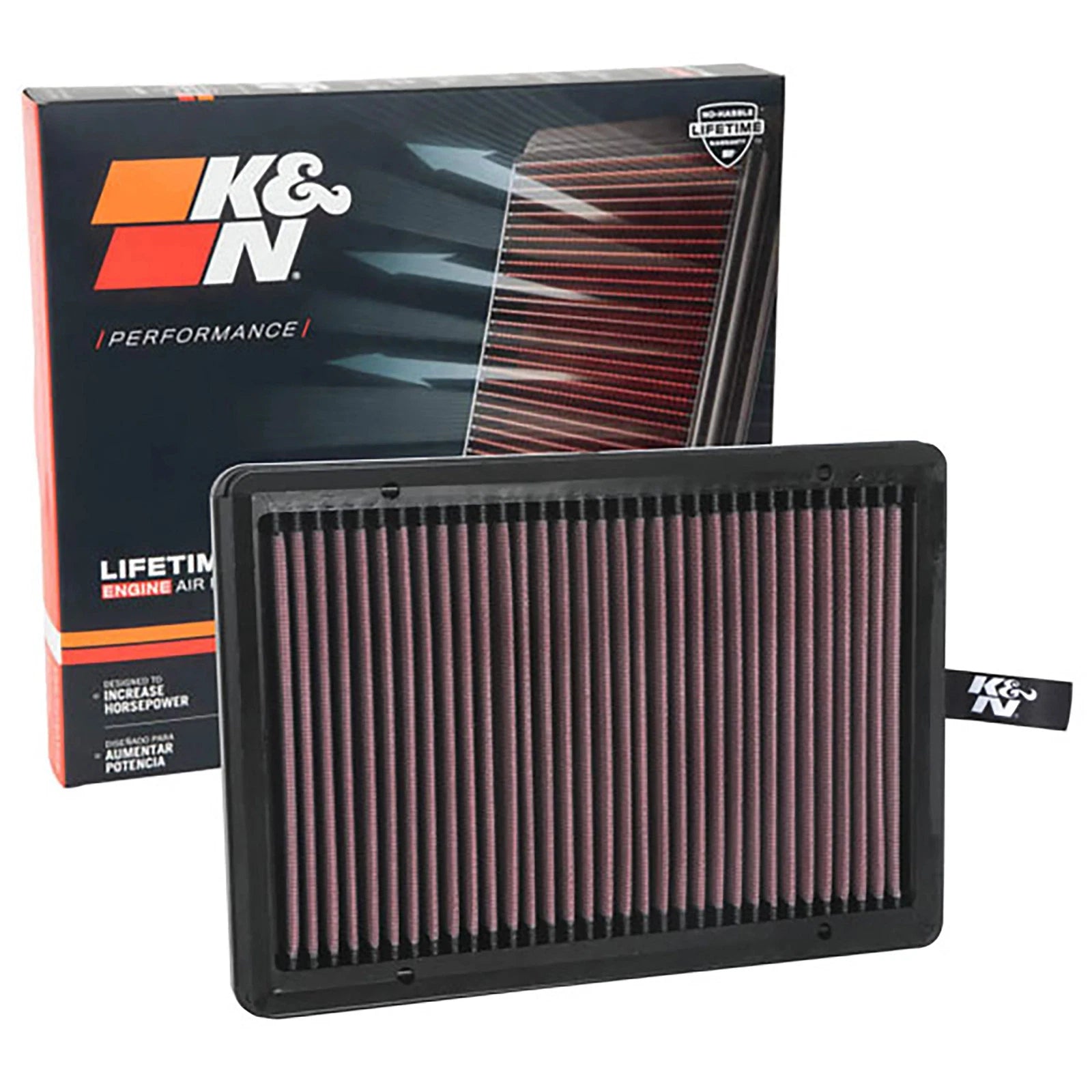 K&N 33-5026 High Flow Performance Air Filter for 15-19 Sonata / 15-20 Kia Optima