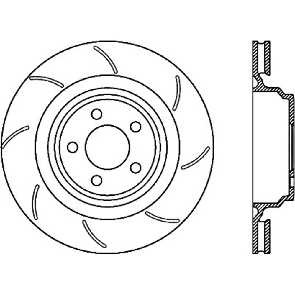 StopTech 127.63064L Rear Left Drilled Disc Brake Rotor for 2008-2019 Challenger