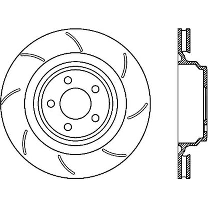 StopTech 127.63064L Rear Left Drilled Disc Brake Rotor for 2008-2019 Challenger