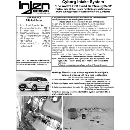 Injen SP Cold Air Intake System | 2014 Fiat 500L (SP5023BLK)