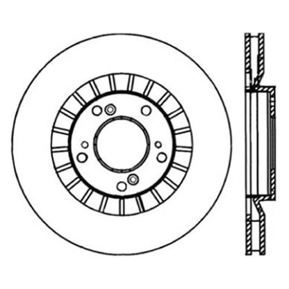 Stoptech Slotted And Drilled Brake Rotor | 2000-2009 Honda S2000 (127.40048L)