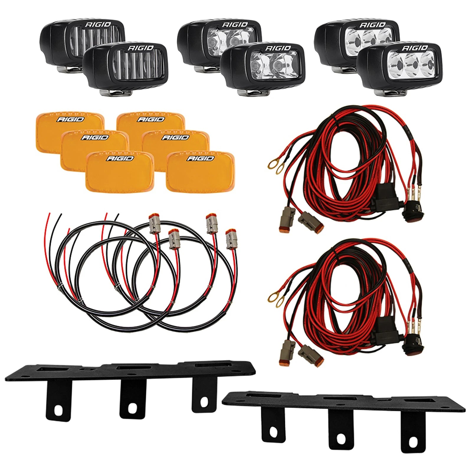 Rigid 46731 SR-M Series SAE Spot Drive White Fog LED Lights Kit for 21-24 Bronco