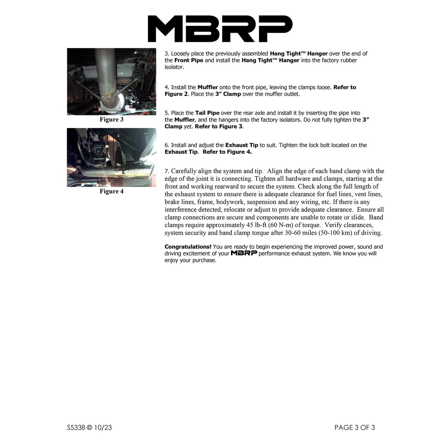 MBRP 3in T409 SS Cat-Back Single Side Exhaust | Toyota Tacoma (16-23) (S5338409)