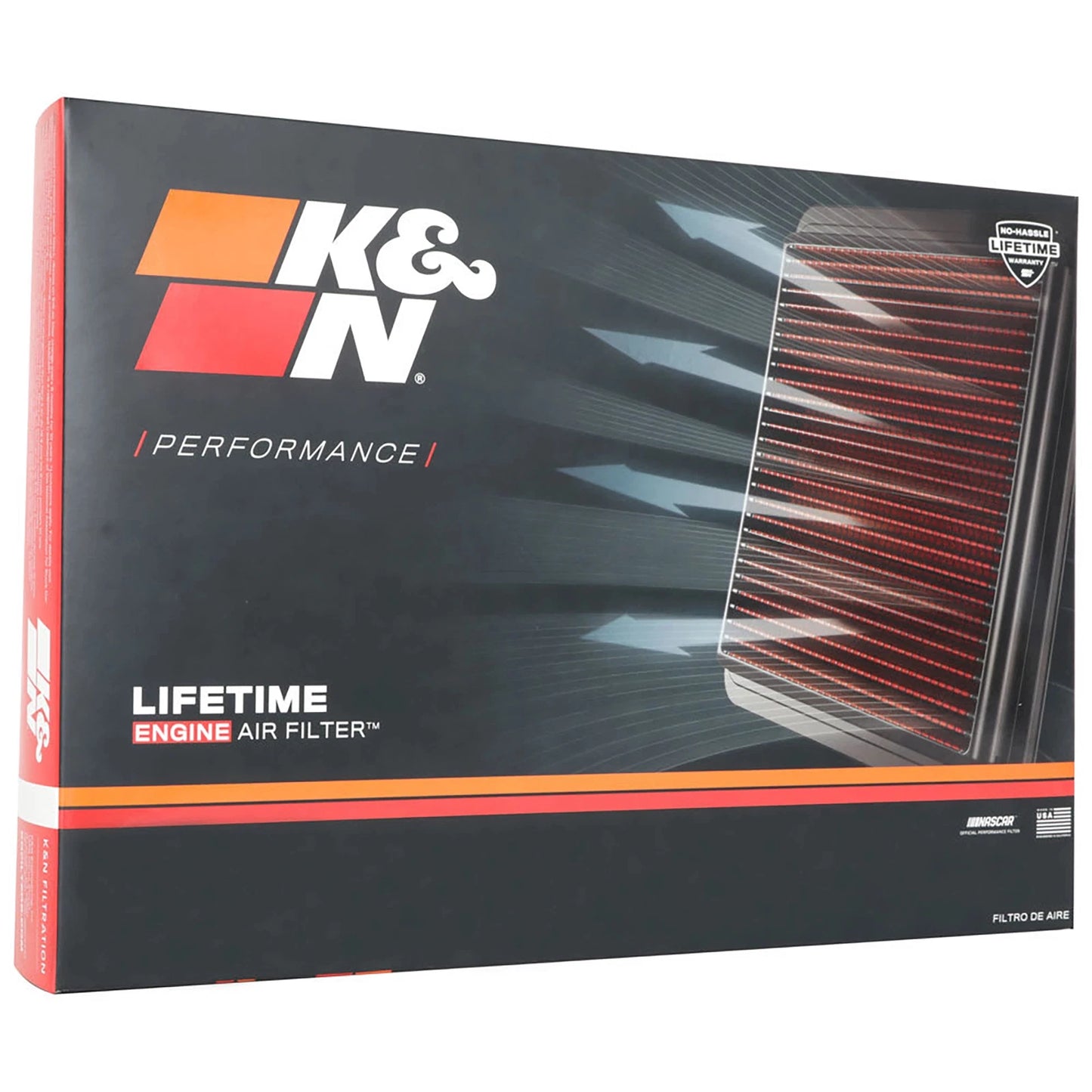 K&N 33-2306 High Flow Performance Air Filter for 2005-2023 Toyota Tacoma 2.7L