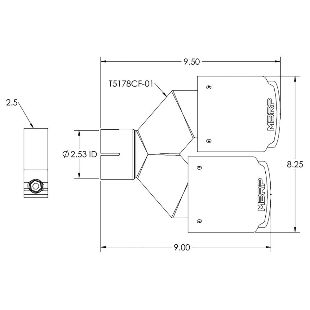 MBRP Dual Wall Angle Cut Dual 4-Inch Outlet | Universal (T5178CF)