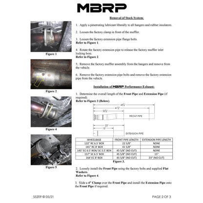 MBRP 4in T304 Stainless Steel Cat-Back Exhaust Race Version | Ford F150 (21+) (S5209304)