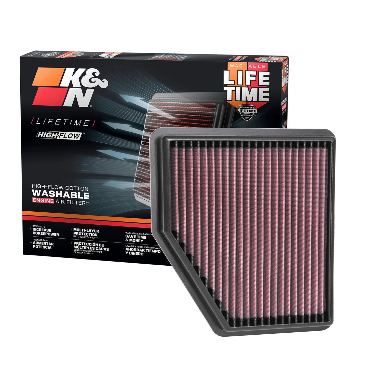 K&N 33-5095 High Flow Performance Air Filter for 2019-2023 Nissan Altima 2.5L