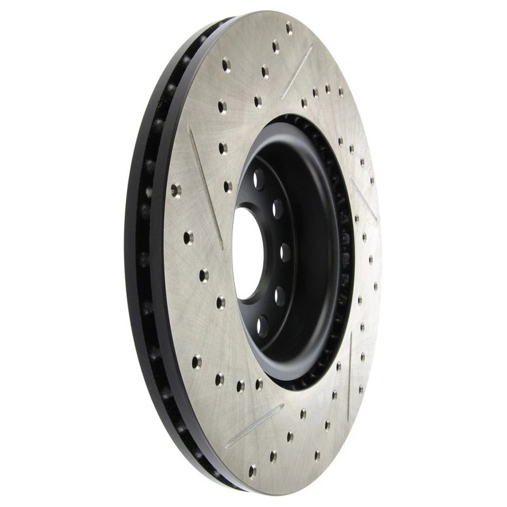 StopTech 127.33098L Front Left Drilled Brake Rotor for 06-18 GTI / 06-21 Passat