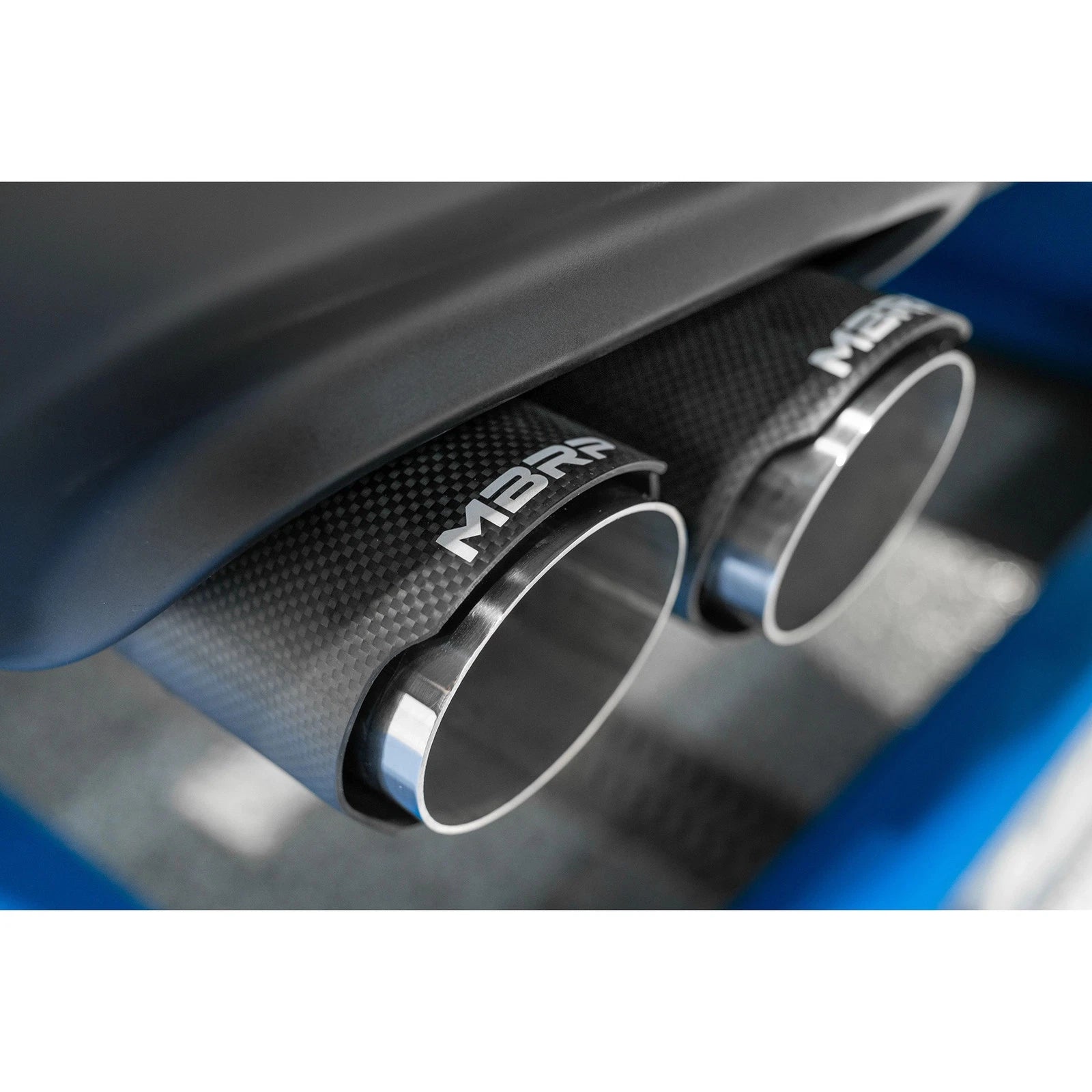 MBRP 2.5in Quad Split Rear Exit Cat-Back | Dodge Challenger 15-23 (S71113CF)