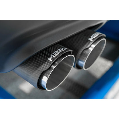 MBRP 2.5in Quad Split Rear Exit Cat-Back | Dodge Challenger 15-23 (S71113CF)