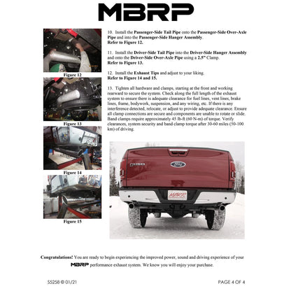 MBRP 3in Cat-Back Dual Split Rear Exit Black Exhaust System | Ford F-150 5.0L (15) (S5258BLK)