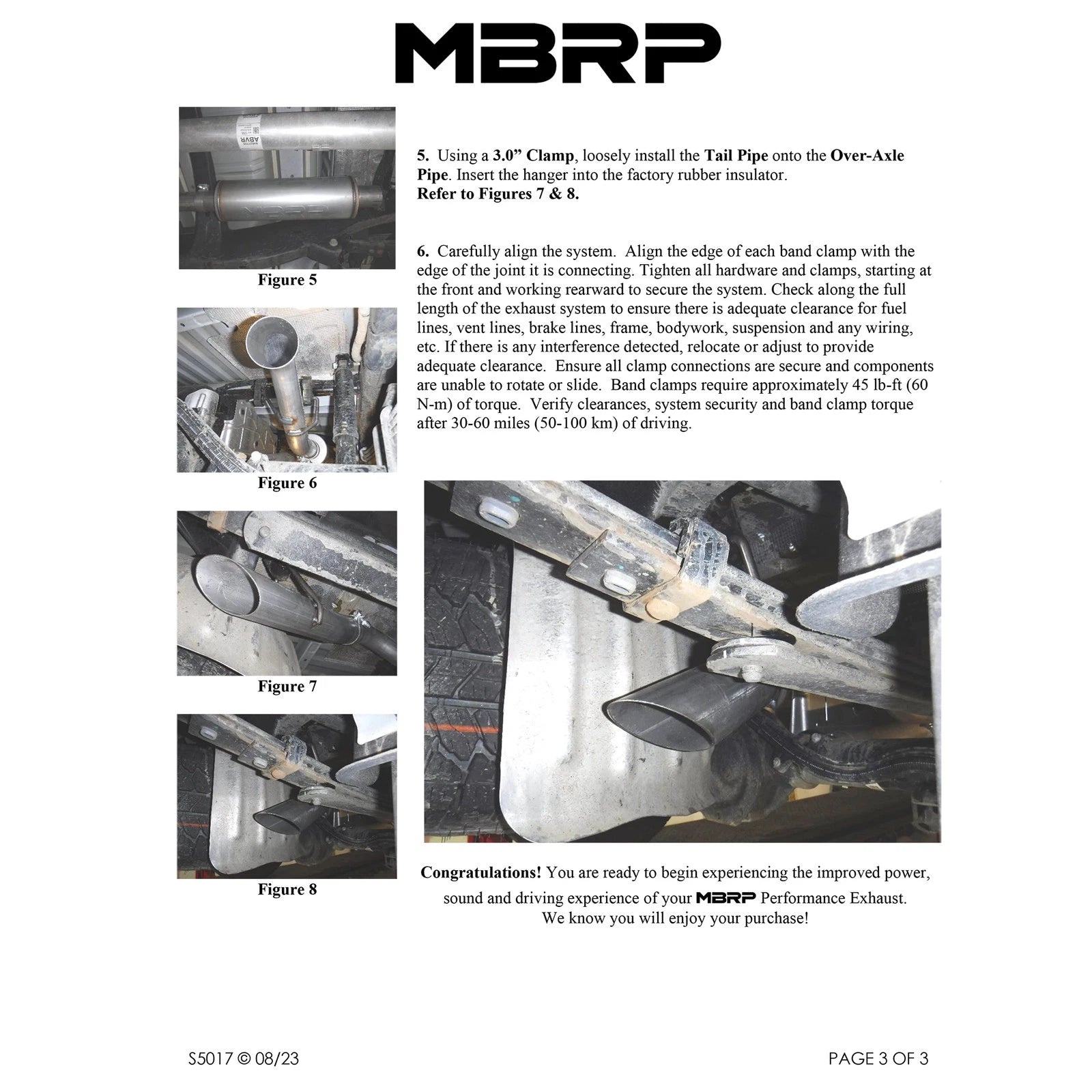 MBRP 3in Stainless Steel Cat-Back Single High Clearance Rear Exit Exhaust | Chevrolet Colorado / GMC Canyon (23) (S5017304)