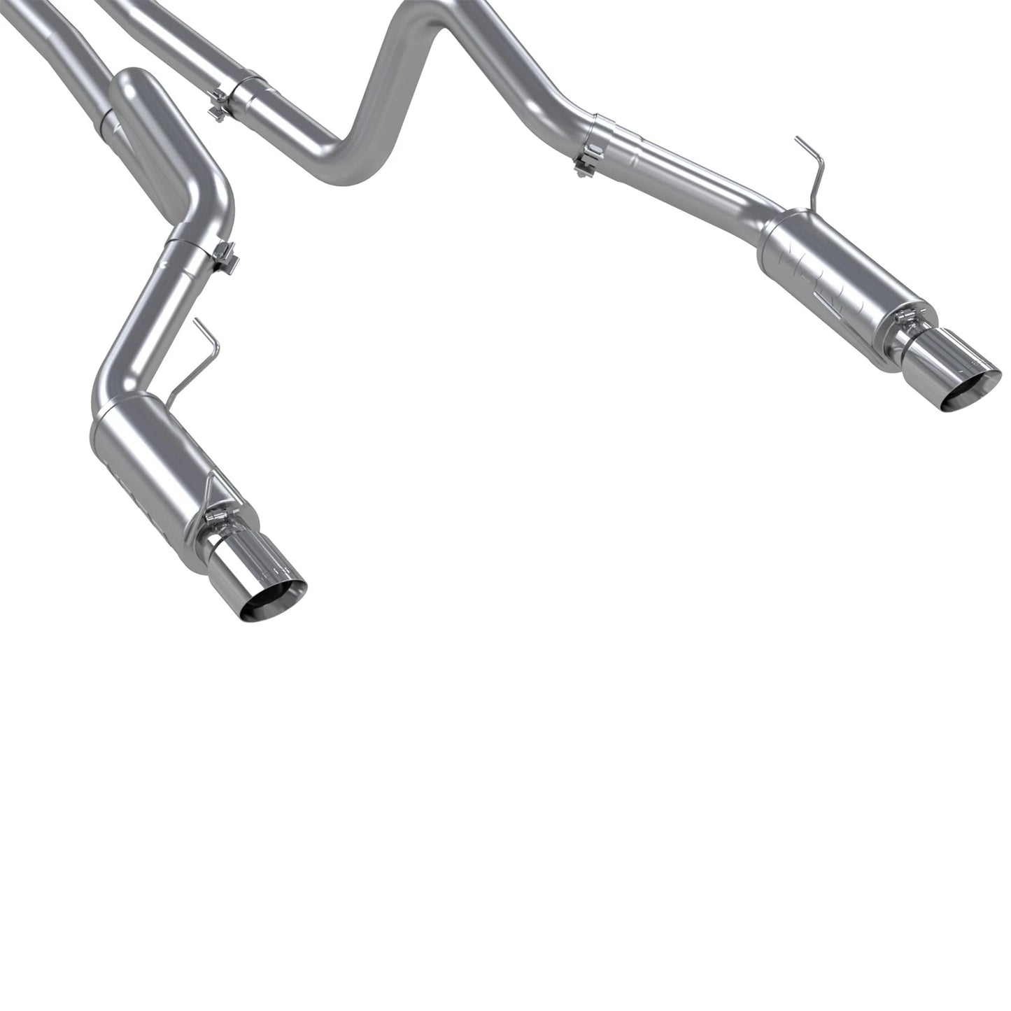 MBRP T409 4in Dual Split Rear Exhaust System Race Version | Ford Shelby GT500/GT (05-09) (S7270409)