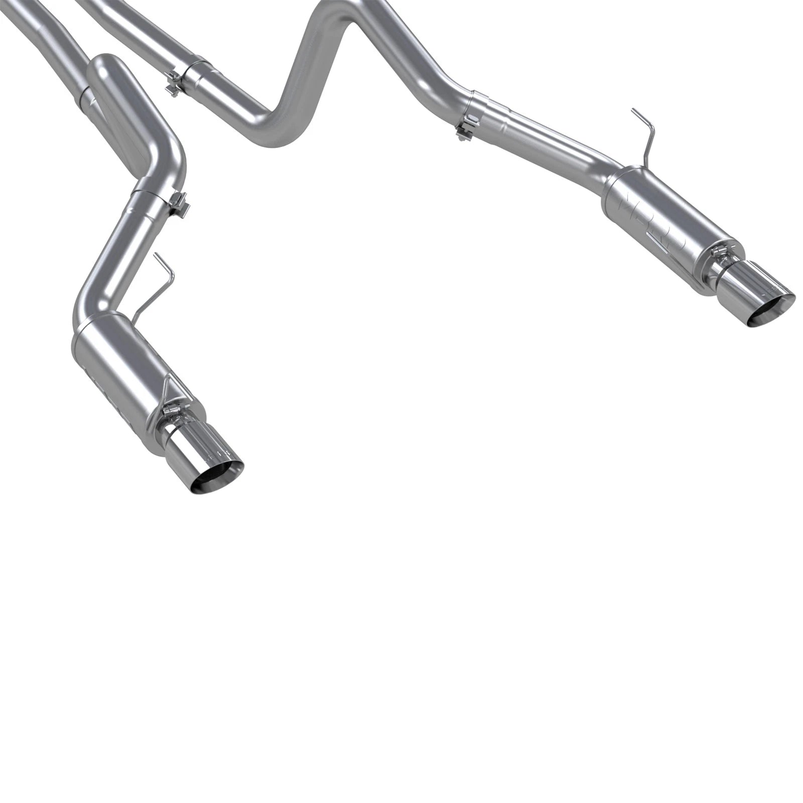 MBRP T409 4in Dual Split Rear Exhaust System Race Version | Ford Shelby GT500/GT (05-09) (S7270409)