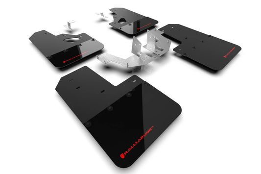 Rally Armor 21-25 Ford Bronco (Plstc Bmpr + RR - NO Rptr/Sprt) Blk Mud Flap w/Red Logo