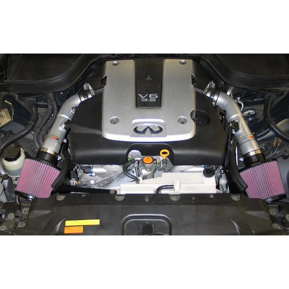 K&N Engineering G35 Dual Silver Typhoon Short Ram Intakes (07-08)