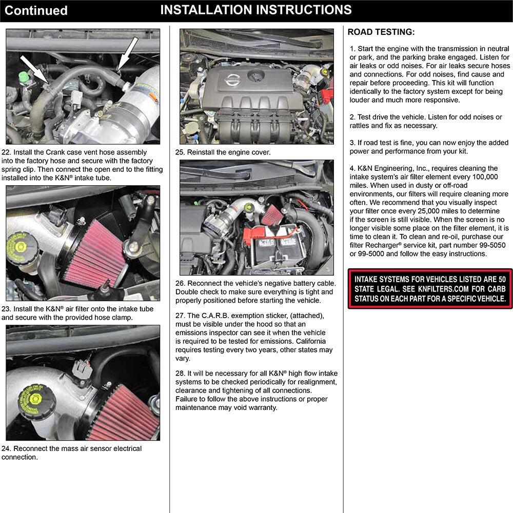 K&N 13-14 Nissan Sentra 1.8L L4 Typhoon Short Ram Intake | Nissan Sentra (13-14) (69-7003TTK)