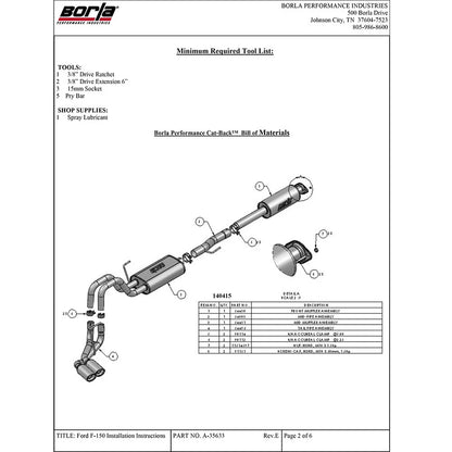Borla Cat-Back Exhaust System - ATAK | Multiple Fitments (140417)