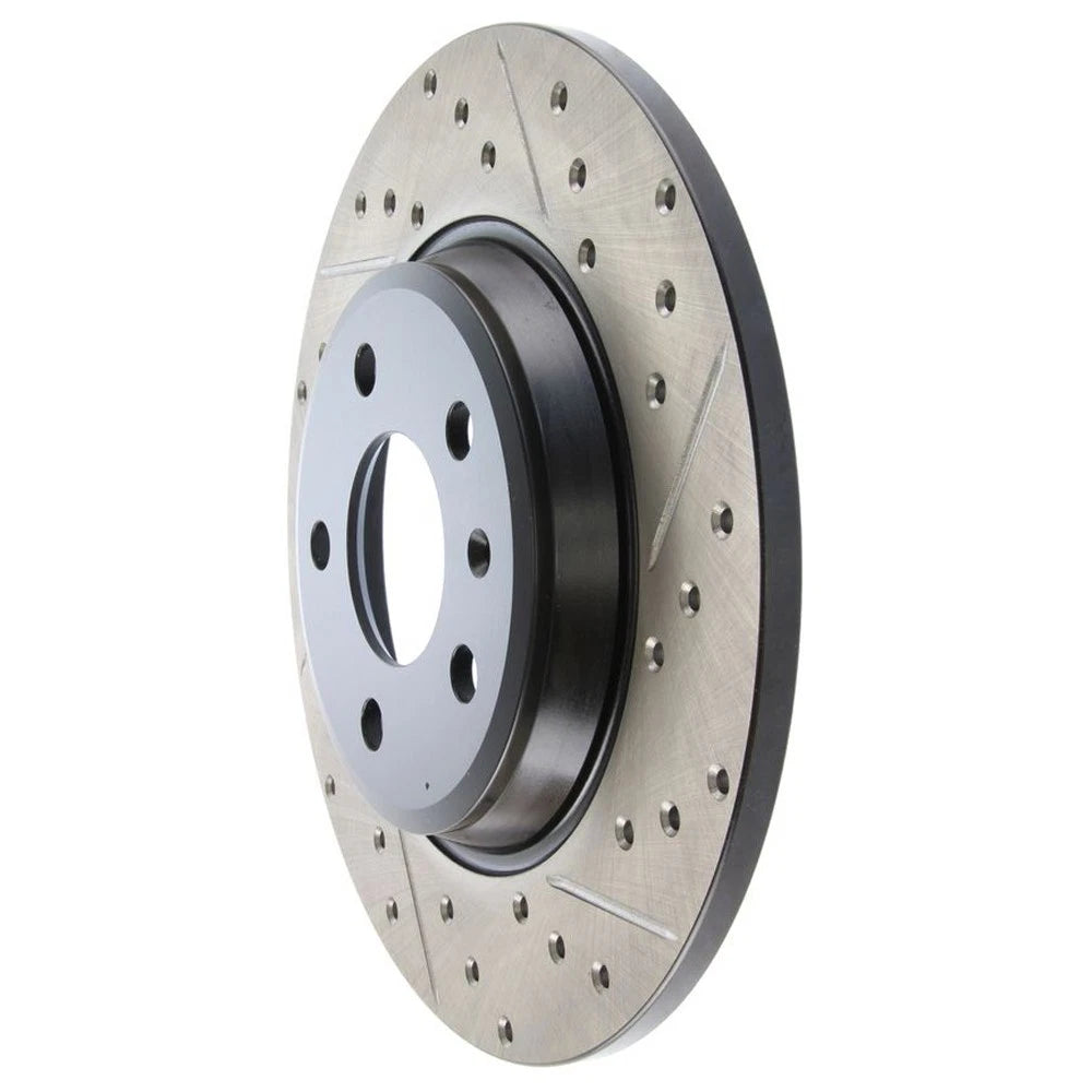 StopTech 127.33127L Rear Left Drilled Disc Brake Rotor for 2009-19 A4 / 09-17 Q5