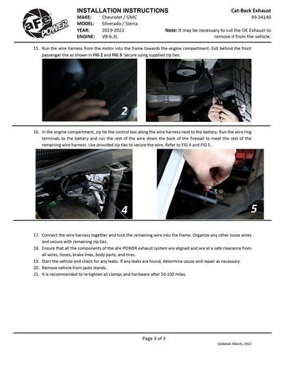 aFe Gemini XV 3in to Dual 3in 304 SS Cat-Back Exhaust | Chevy Silverado 1500 (19-22) (49-34140)