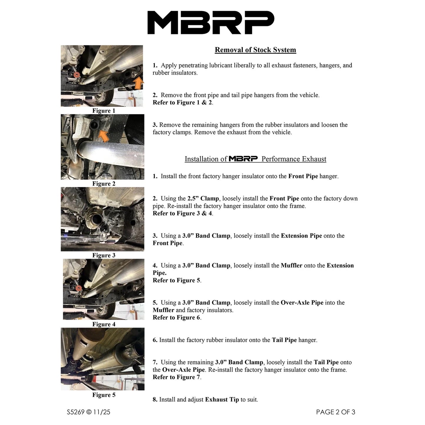 MBRP 3in T304 SS Single Side Outlet Cat Back Exhaust | Ford Ranger (24) (S5269304)